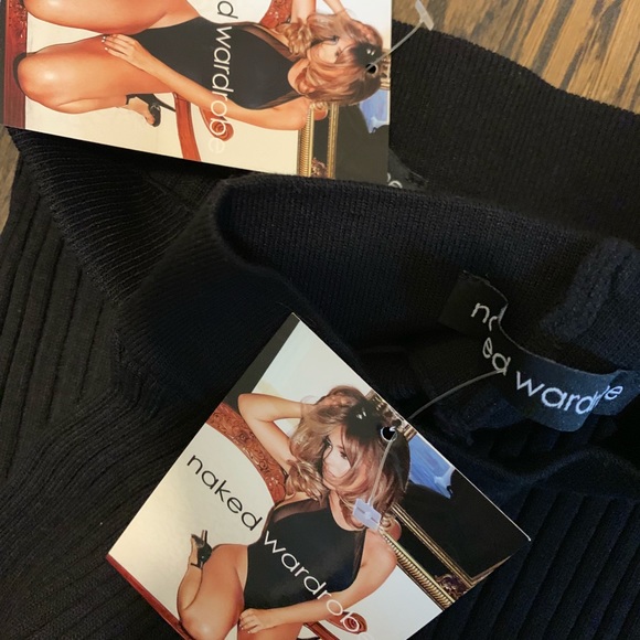 Naked Wardrobe crop top high waist midi skirt set - Picture 7 of 8